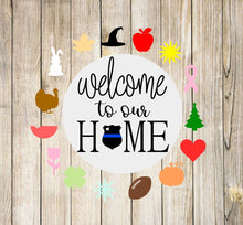 Load image into Gallery viewer, 11&quot; DIY Interchangeable Welcome Sign
