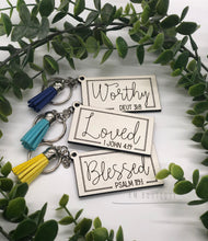 Load image into Gallery viewer, Inspirational Bible Verse Keychains