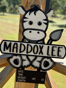Zebra Nursery Hanger