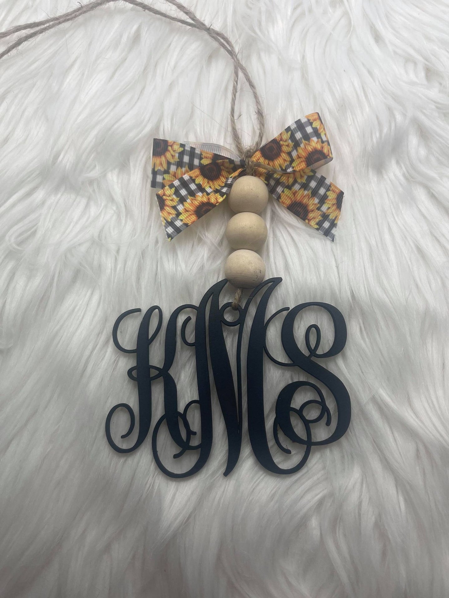 Monogram Car Charm